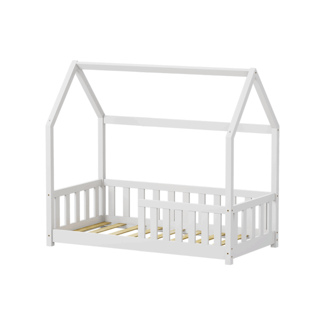 Παιδικό κρεβάτι Montessori "Bambie" 70x140εκ [Λευκό & φυσική απόχρωση] - Image 4