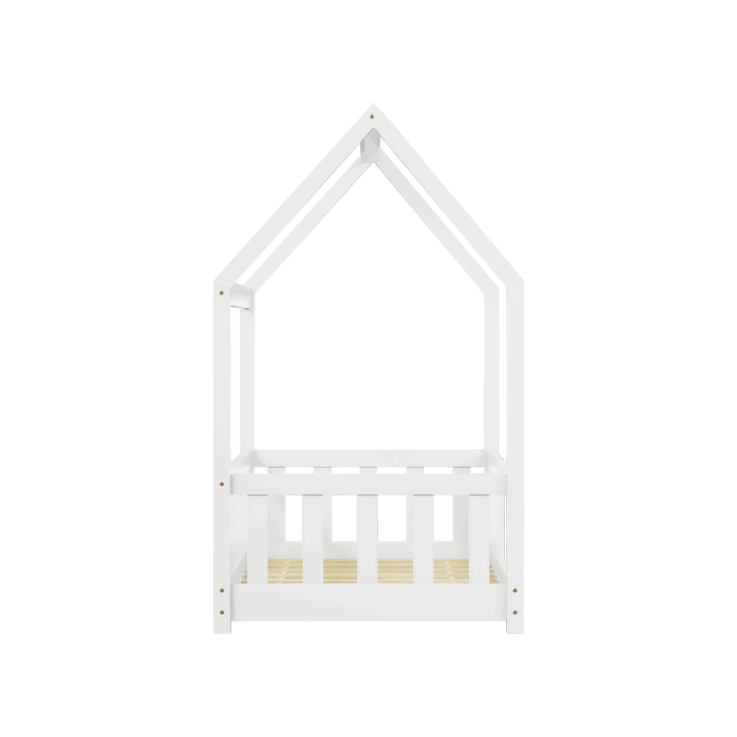 Παιδικό κρεβάτι Montessori "Bambie" 70x140εκ [Λευκό & φυσική απόχρωση] - Image 6